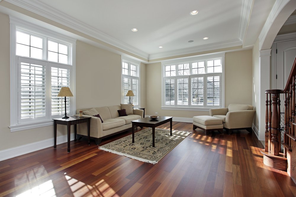 refinished floors in a living room