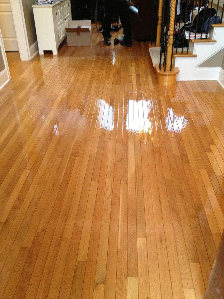 a resurfaced entry way floor