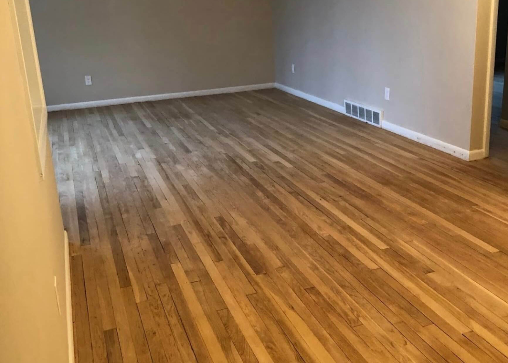 a damaged hardwood floor