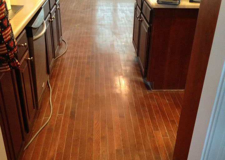a damaged kitchen floor in Nashville