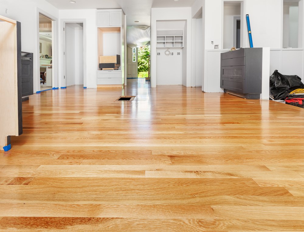 a resurfaced wood floor
