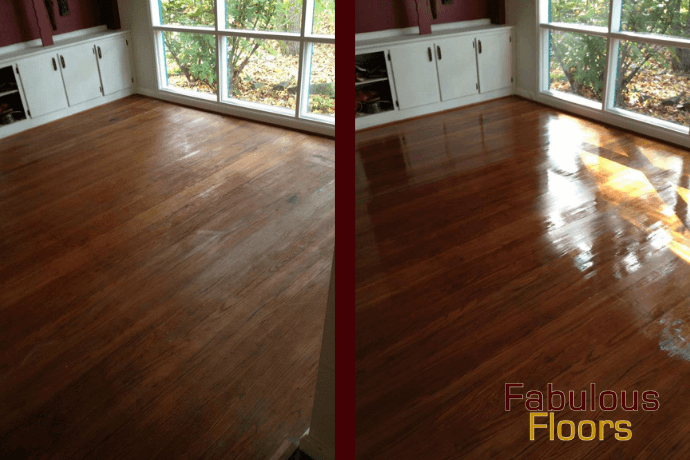 before and after wood floor refinishing nashville