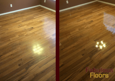 before and after wood floor refinishing nashville