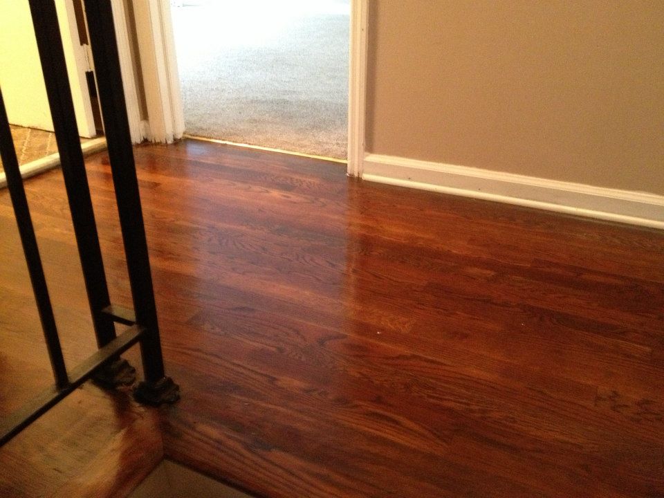 a wood floor after it was refinished in nashville
