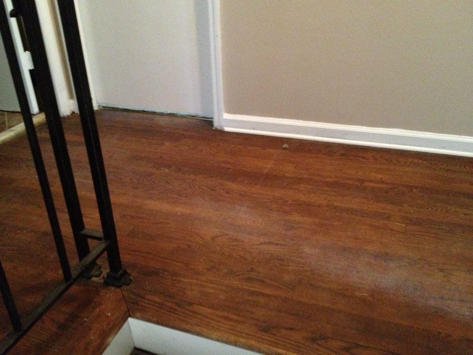 a wood floor that needs to be refinished in nashville