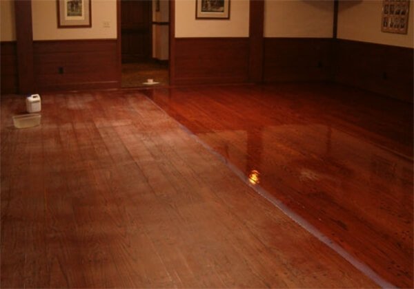 a photo taken halfway through a resurfacing project to show the difference we make.