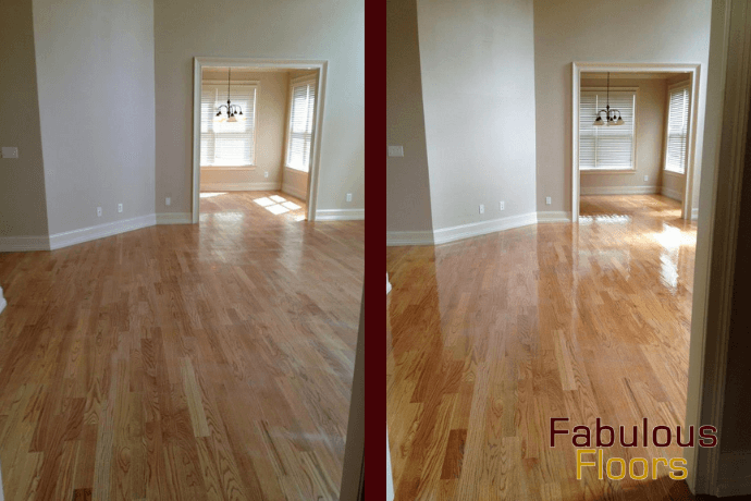Westland-Hardwood-Floor-Resurfacing before and after wood floor refinishing nashville