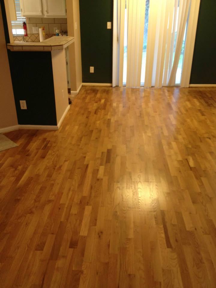 kitchen floor hardwood after it was refinished