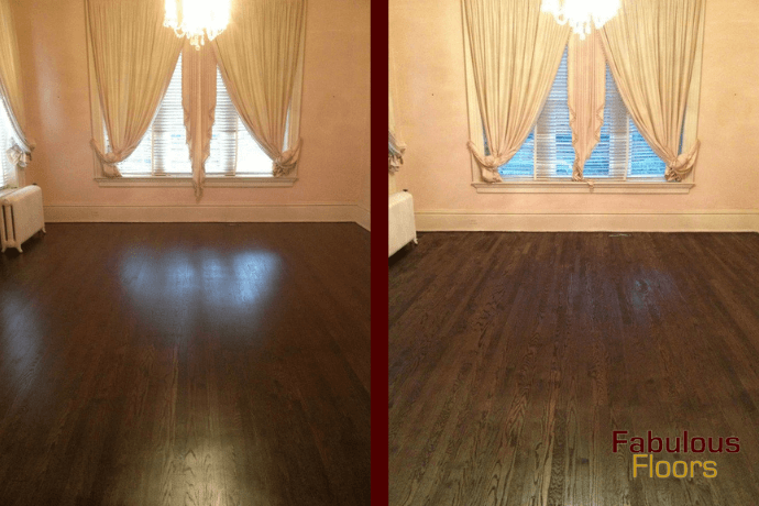 May Resurfacing (1) before and after a floor resurfacing in belle meade