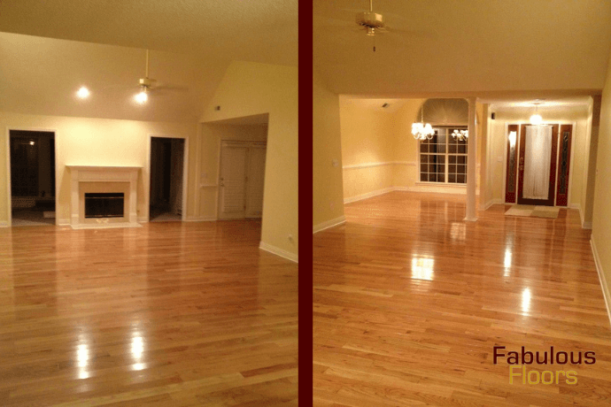 before and after floor resurfacing in berry hill
