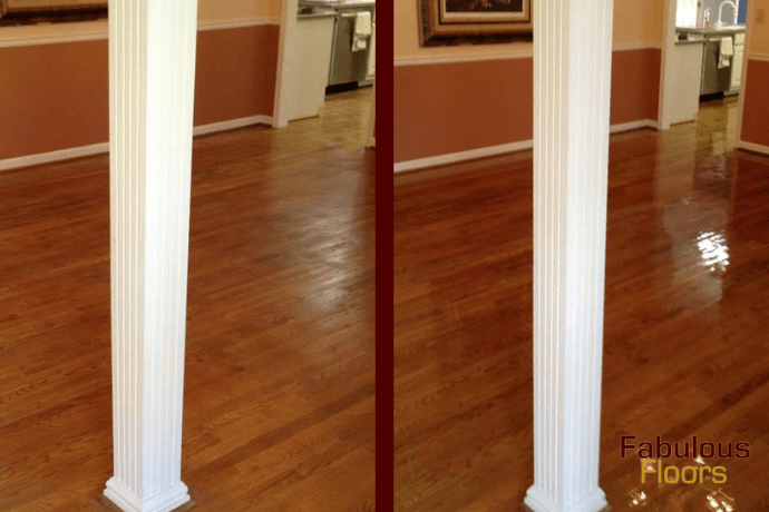 before and after hardwood resurfacing in eagleville, tn